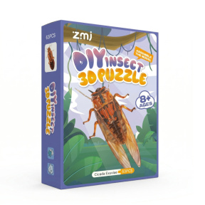 Puzzle 3D „Insectă” – Cicada, 63 de piese