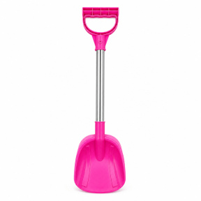 Lopățică de plajă 47 cm cu mâner metalic, roz