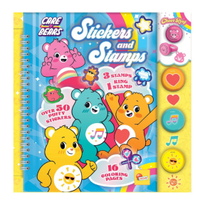 Set creativ caiet de schițe Care Bears cu stickere și ștampile