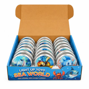 Yo-yo metalic cu animale marine, 12 buc., asortate
