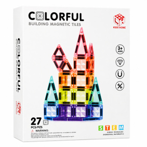 Магнитный конструктор Colorful прозрачный, 27 деталей