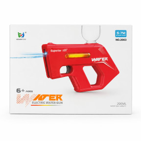 Pistol cu apa electric, cu tragere continua, rosu