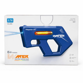 Pistol cu apa electric, cu tragere continua, albastru
