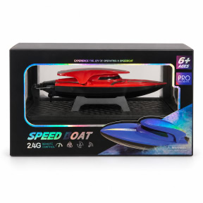 Barca cu telecomanda Speed Boat 2.4G, USB, rosu