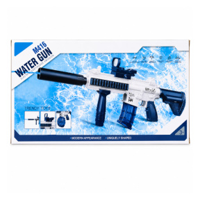 Pistol de apă M416, electric, USB, albastru
