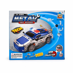 Constructor metalic Police Car