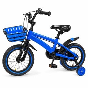 Bicicleta 16", cu 4 roti, albastra