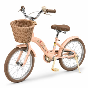 Bicicleta cu 2 roti, 18 inch, roz-deschis