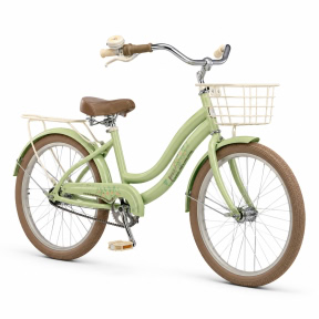 Bicicleta cu 2 roti, 18 inch, verde-deschis
