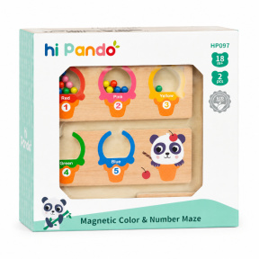 Labirint magnetic Tooky Toy culori și numere