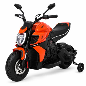 Электромотоцикл детский,  Ducati Diavel & Bentley 12V4.5AHx1,35Wx2(550#), оранжевый