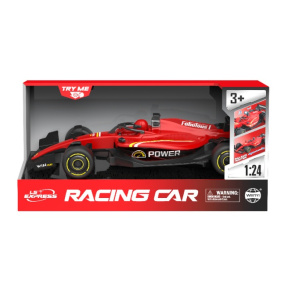 Mașină de curse F1 1:24 cu mecanism pull-back (lumini, sunete)