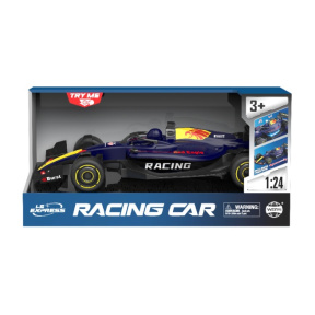 Mașină de curse F1 1:24 cu mecanism pull-back (lumini, sunete)