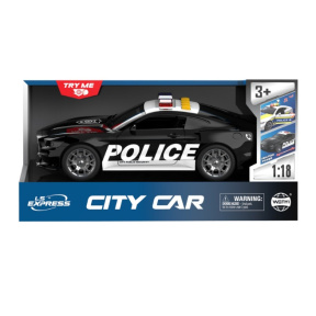 Mașină de poliție cu inerție 1:18 (lumini, sunete, uși care se deschid)