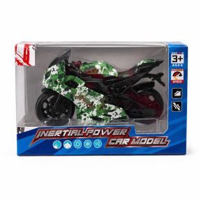 Motocicletă inerțială camuflaj digital verde