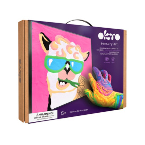 Объемная 3D картина из воздушного пластилина Okto, 29×29 см, Лама
