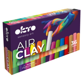 Set de plastilină ușoară Okto Air Clay 36 culori