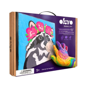 Объемная 3D картина из воздушного пластилина Okto, 29×29 см, Енот