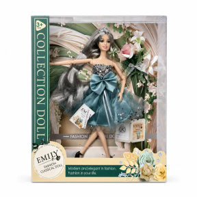 Păpușă Emily 29 cm cu floare