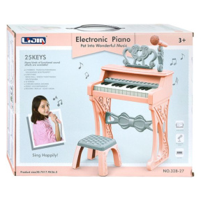 Pian electronic cu 25 clape, scaun, şi microfon