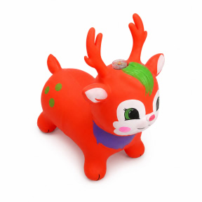 Игрушка-прыгун Олень Санты (музыка), красный