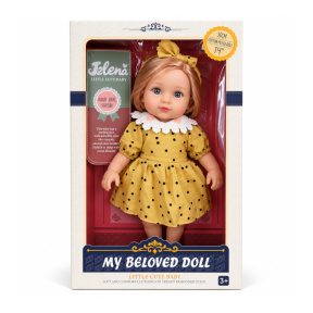 Мягкая кукла 36 см "Jelena My beloved doll" в желтом платье
