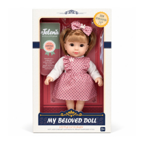 Мягкая кукла 36 см "Jelena My beloved doll" в коричневом платье