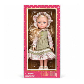 Păpușă fashion din vinil, 35 cm cu rochie verde