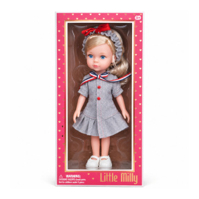 Păpușă fashion din vinil, 35 cm cu fundă roșie