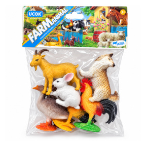 Set 6 figurine animale de fermă (13 cm)