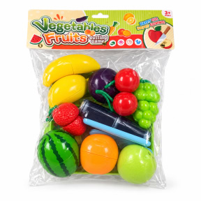 Set 12 fructe de jucărie pentru tăiat și curățat