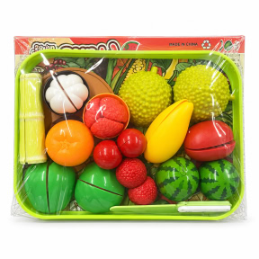 Set 13 fructe de jucărie pentru tăiat și curățat