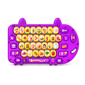 Tastatură de jucărie „Hamburger”, 15 taste, 13 keycap-uri, roz