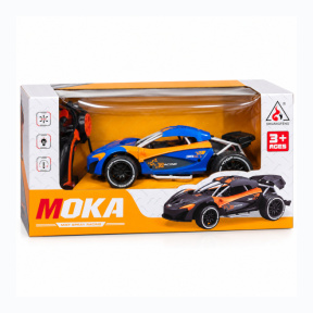 Игрушечная радиоуправляемая машина MOKA 1:18, синяя с распылителем, 4WD