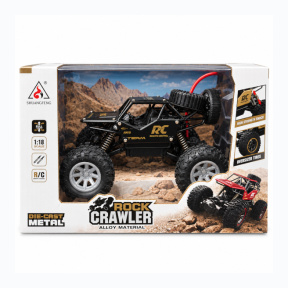 Машина 1:18 "Rock Crawler" с пультом управления в форме пистолета черная