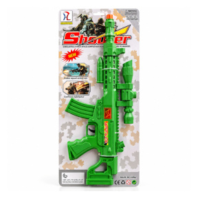 Pistol pentru copii cu tambur, verde