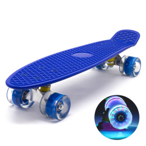 Penny board cu lumină, albastru, cod 87305