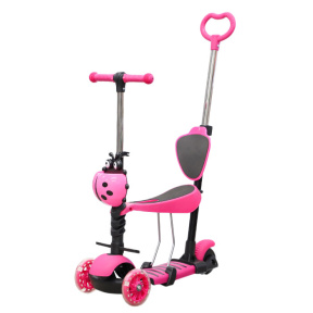 Самокат 3 в 1, розовый