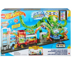 Set de joacă Hot Wheels City "Spălătorie auto cu octopus"