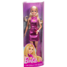 Păpușă Barbie Fashionistas în rochie roz strălucitor